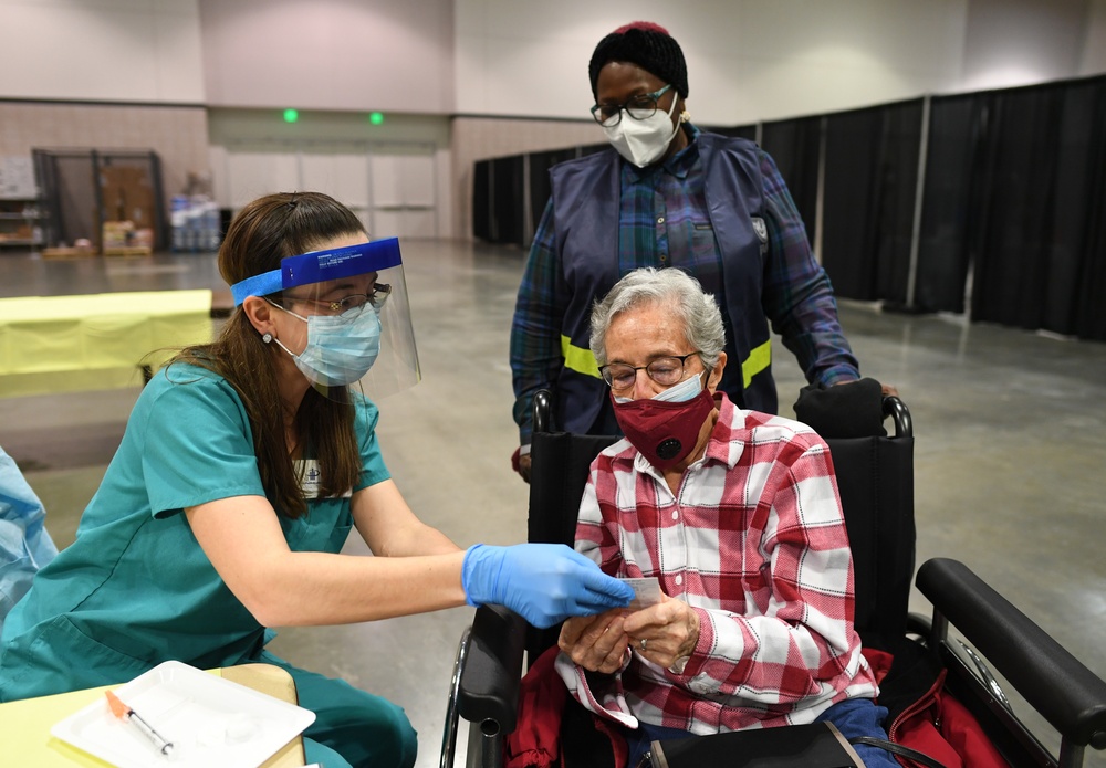 FEMA Staff Help Out at Covid Vaccination Site in Nashville, Tennessee