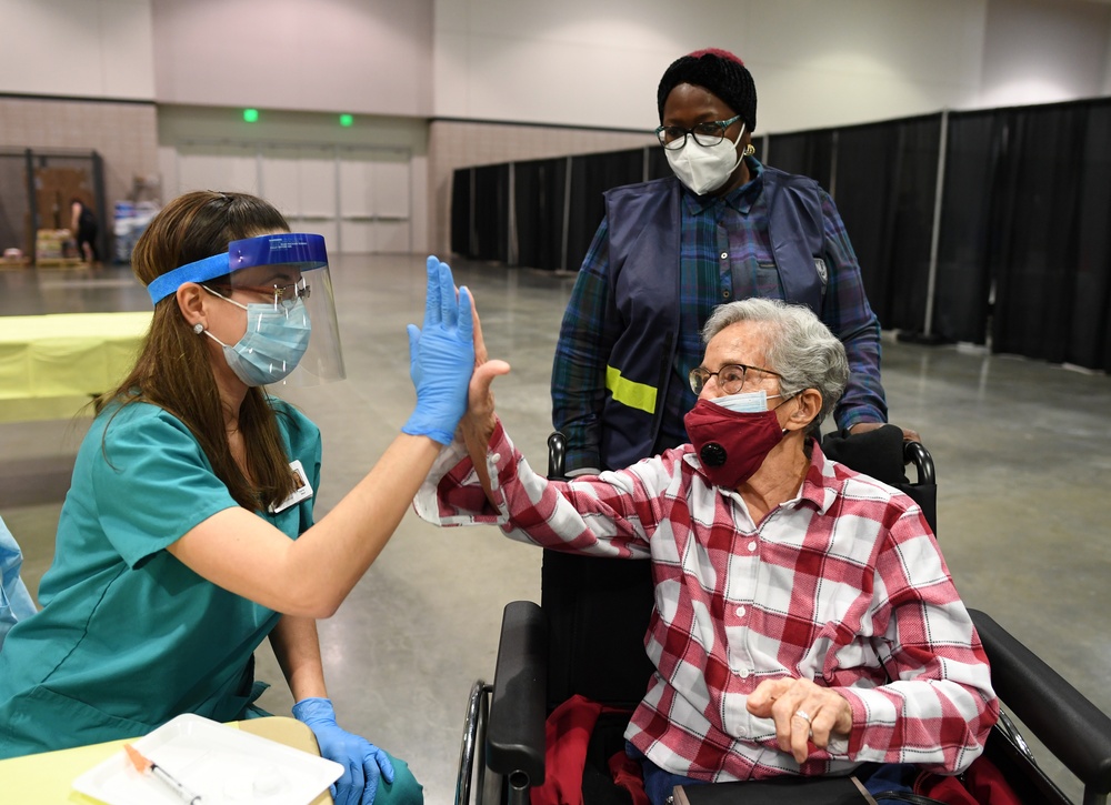 FEMA Staff Help Out at Covid Vaccination Site in Nashville, Tennessee