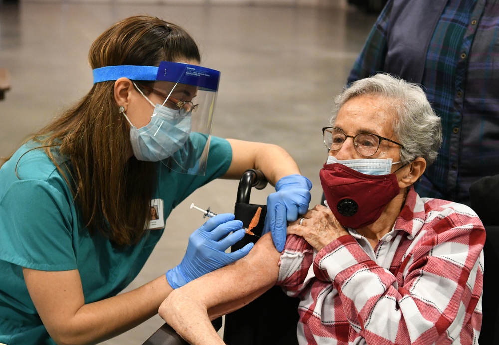 FEMA Staff Help Out at Covid Vaccination Site in Nashville, Tennessee