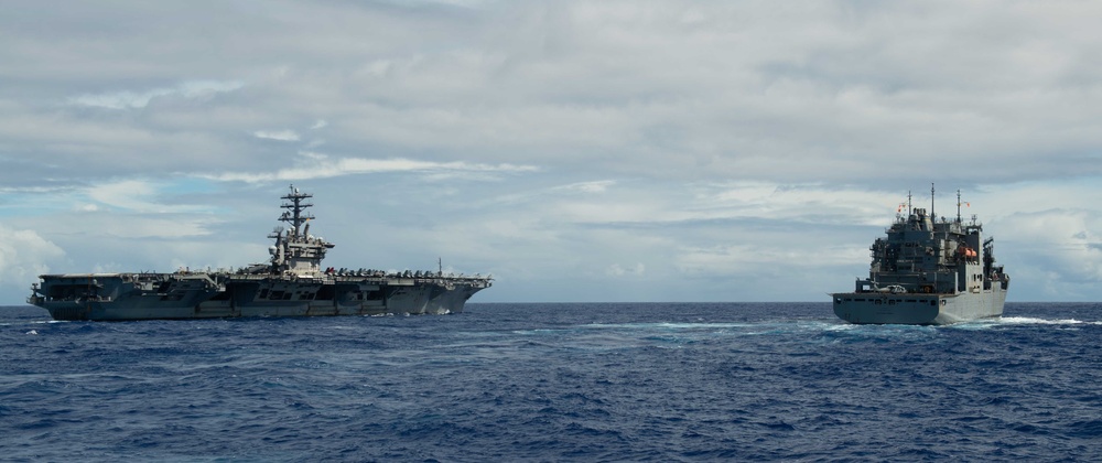 USS Nimitz, USNS Matthew Perry conduct RAS