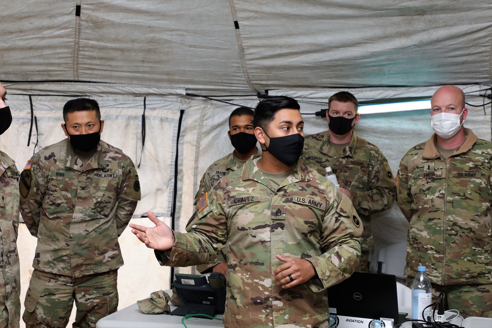 U.S. Army Japan senior leaders visit the Contingency Command Post during Tomodachi Rescue Exercise