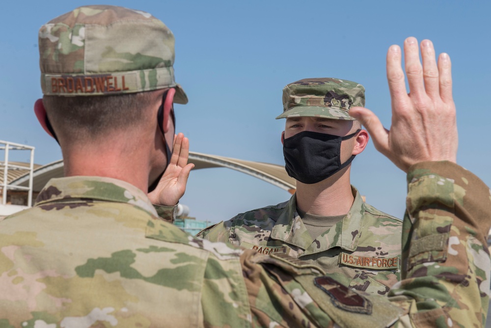 380th AEW Airmen transfer to U.S. Space Force