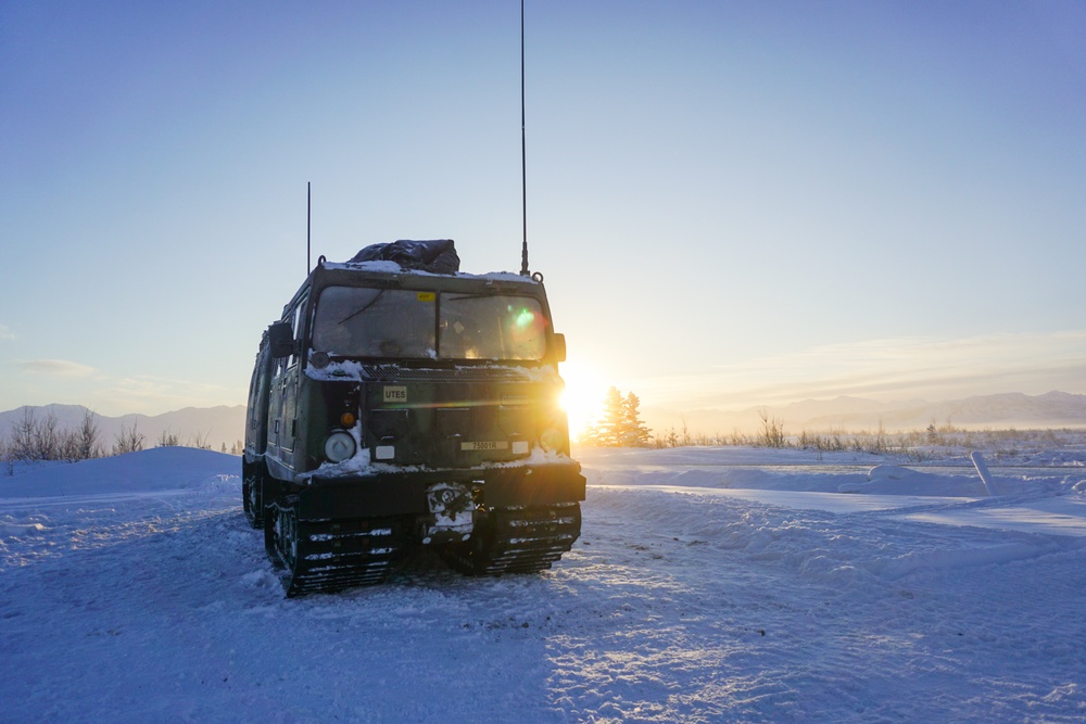 Spartan Paratroopers use Arctic style transport during Arctic Warrior 21