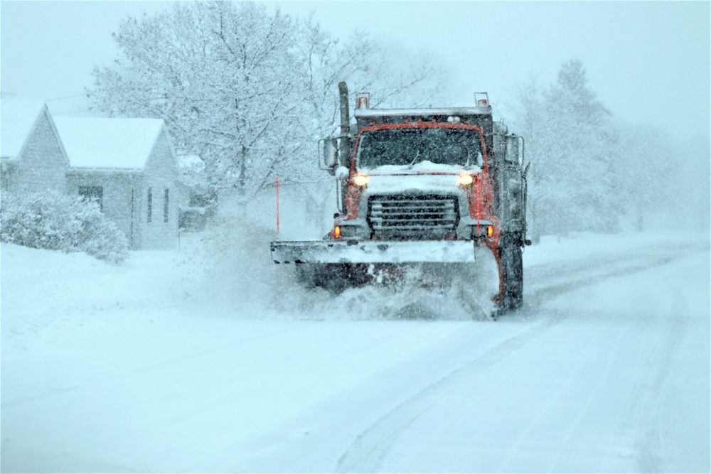 February 2021 snow removal operations at Fort McCoy