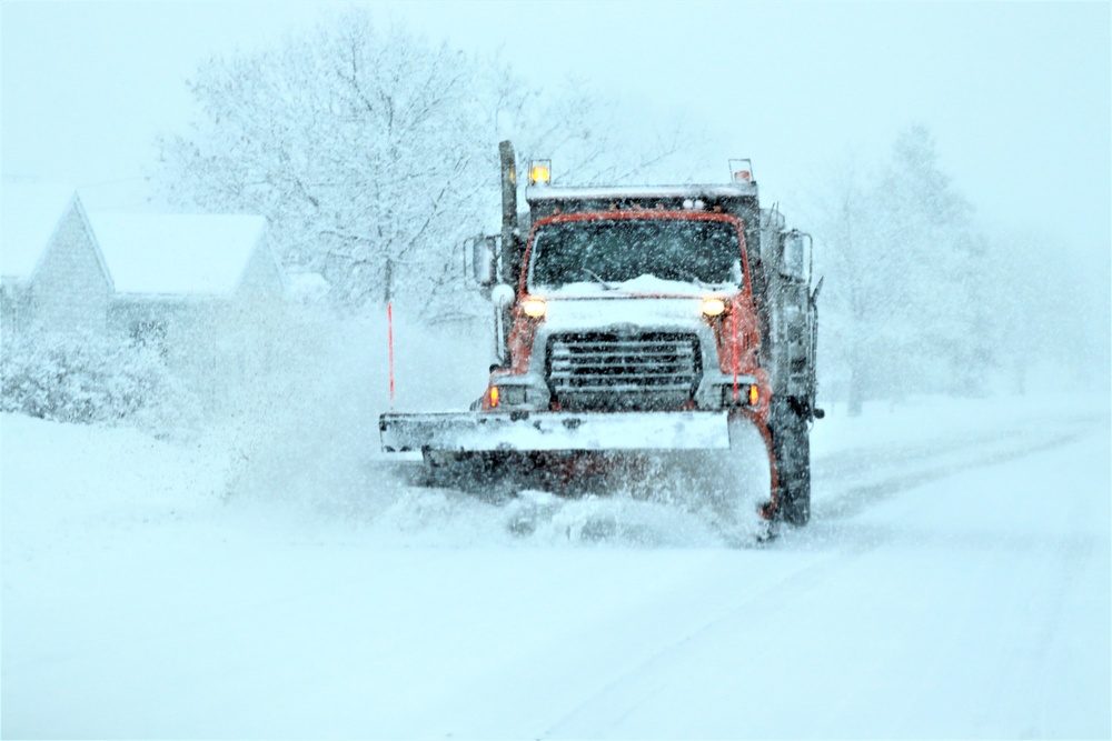 February 2021 snow removal operations at Fort McCoy