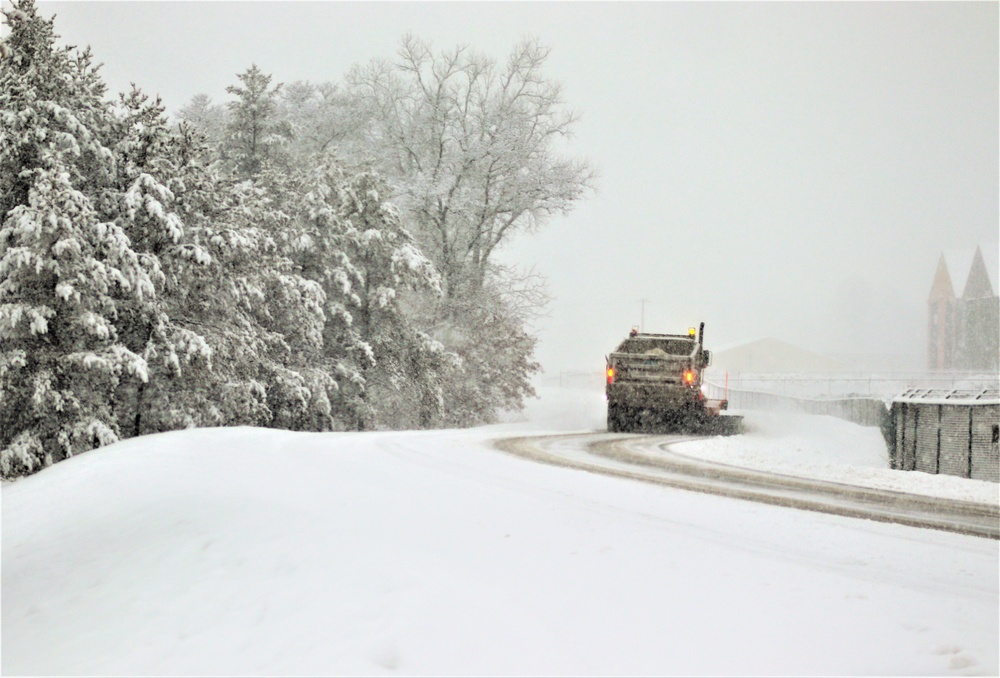 February 2021 snow removal operations at Fort McCoy