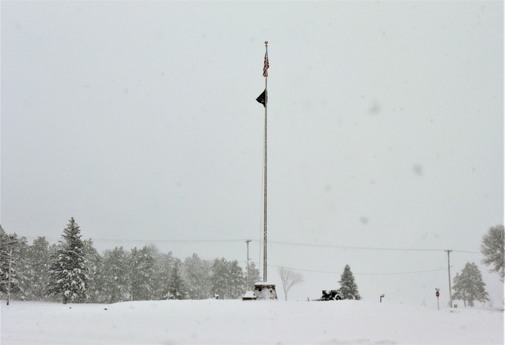 American Flag and Fort McCoy