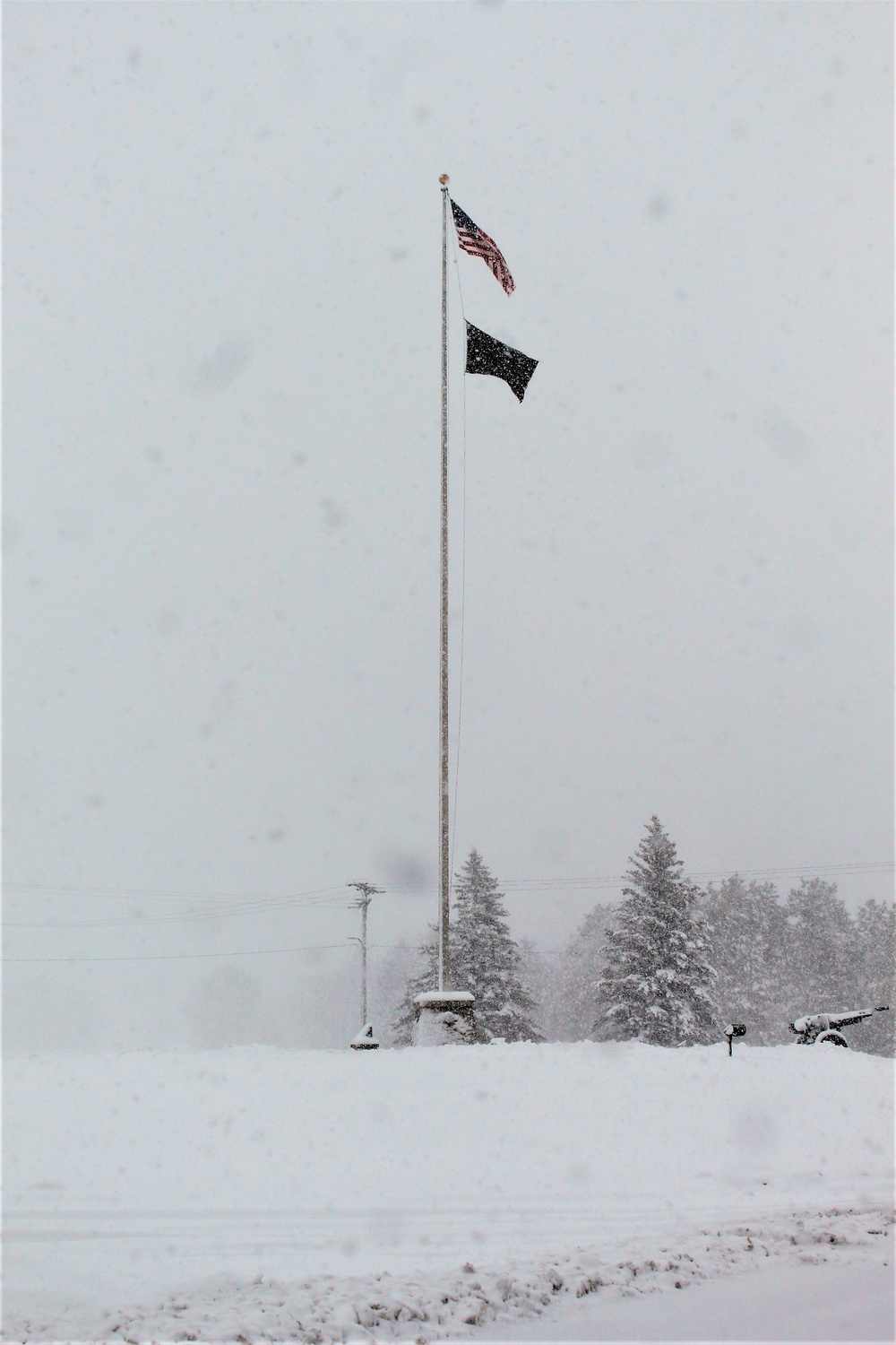 American Flag and Fort McCoy