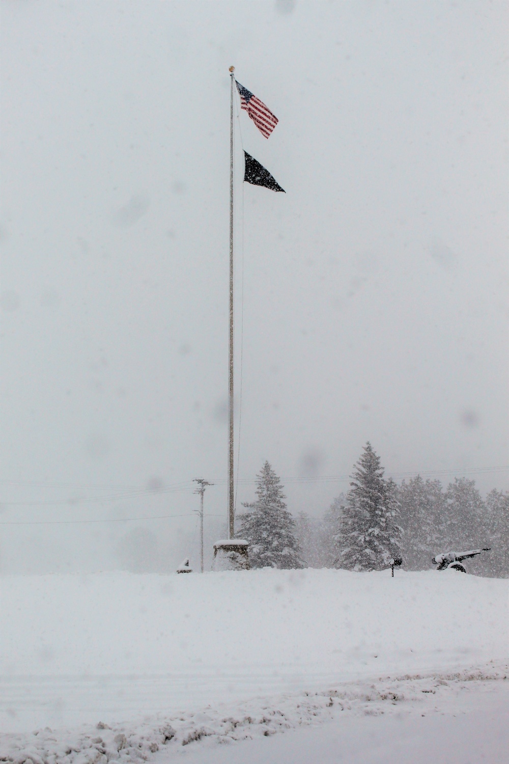 American Flag and Fort McCoy