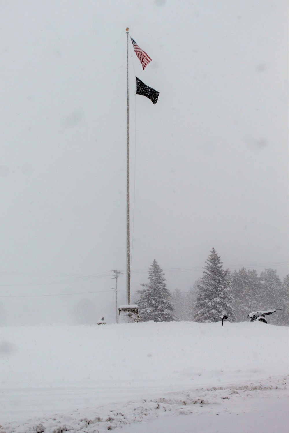 American Flag and Fort McCoy