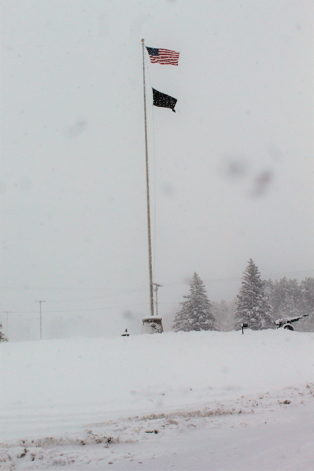 American Flag and Fort McCoy