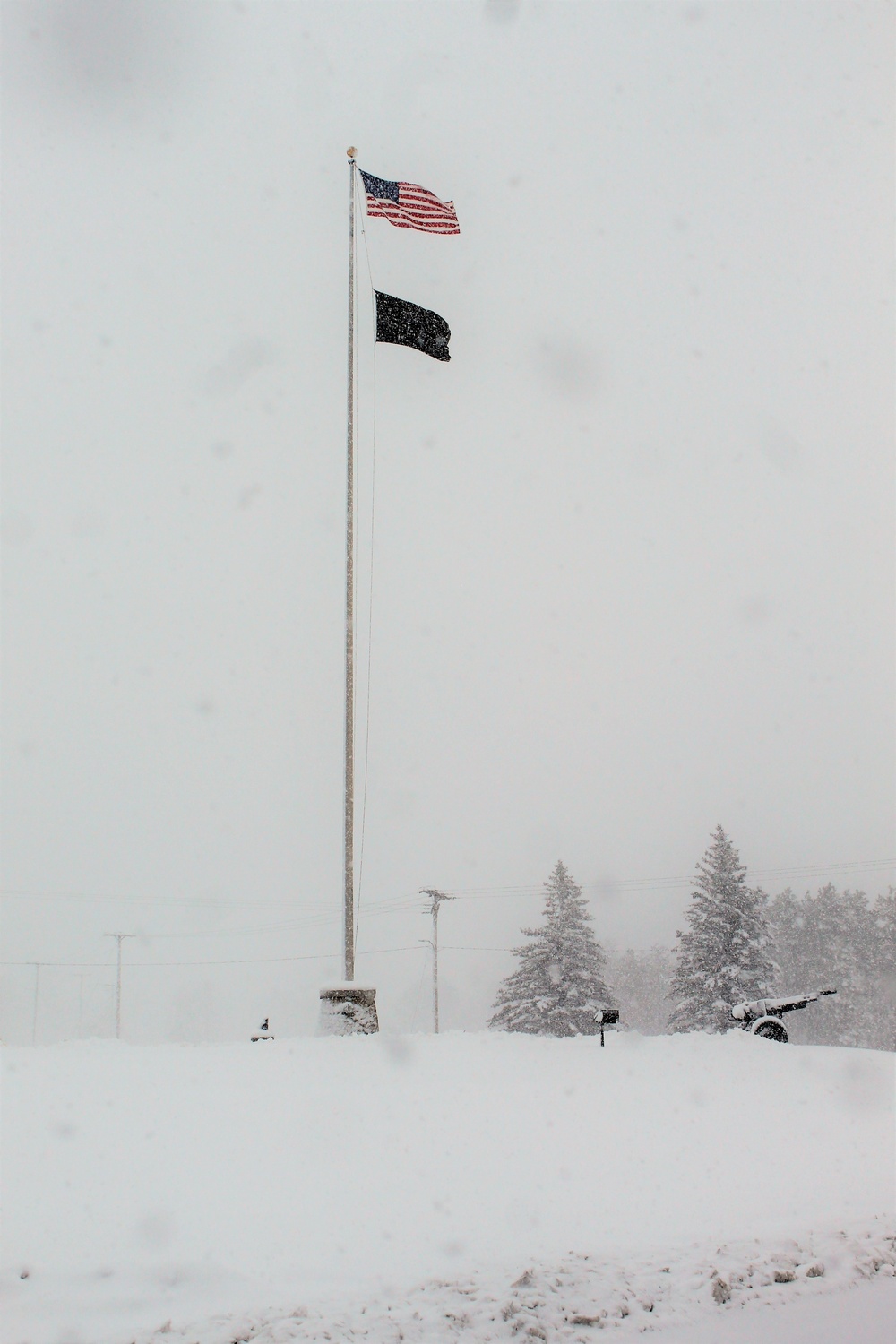 American Flag and Fort McCoy