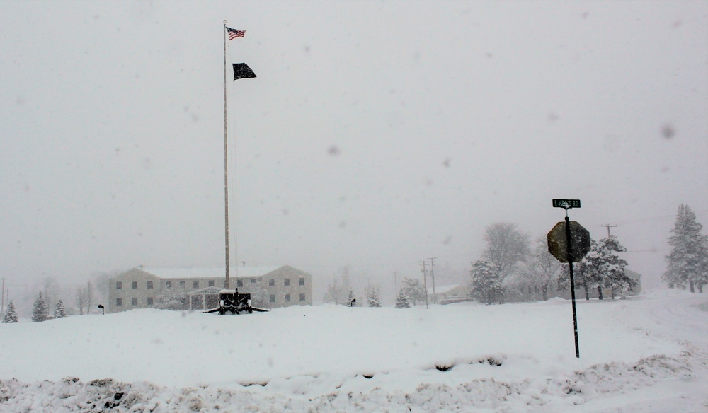 American Flag and Fort McCoy