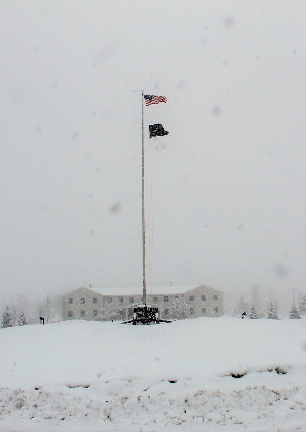 American Flag and Fort McCoy