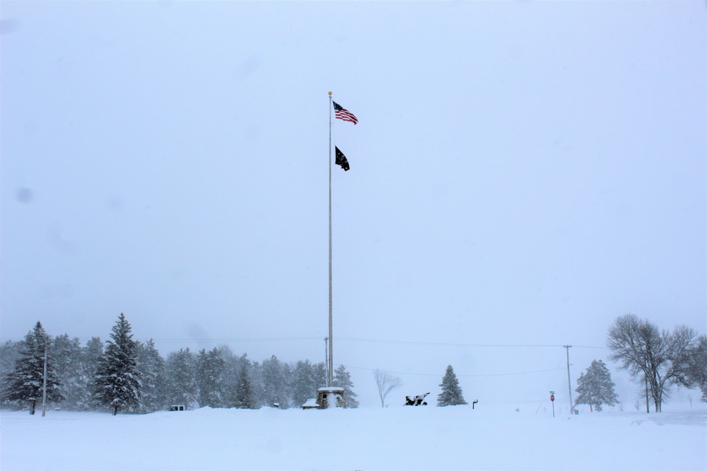 American Flag and Fort McCoy