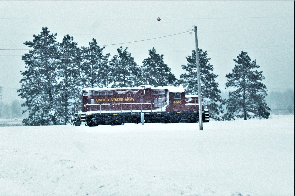 DVIDS - News - Photo Essay: Army locomotive in a snow storm at Fort McCoy