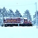 Army locomotive in a snow storm at Fort McCoy