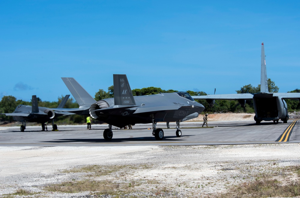 F-35A Lightning II participates in hot-pit refuel at Cope North 21