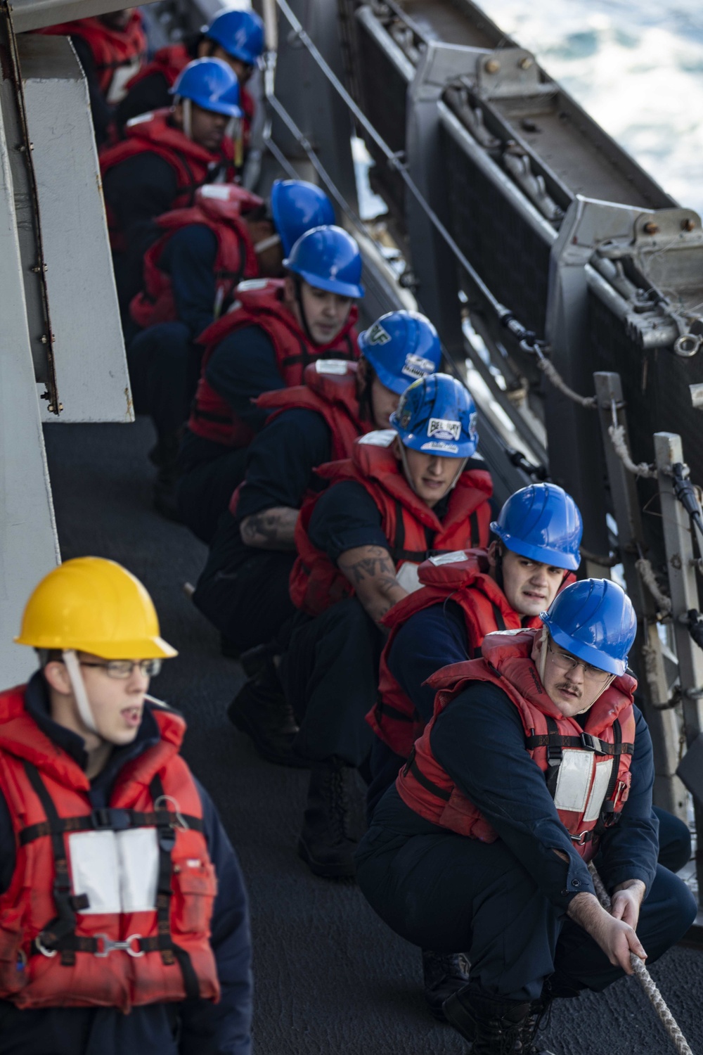 USS Porter UNREPs with USNS Laramie