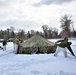 Fort McCoy CWOC class 21-03 students raise Artic tents during training scenario