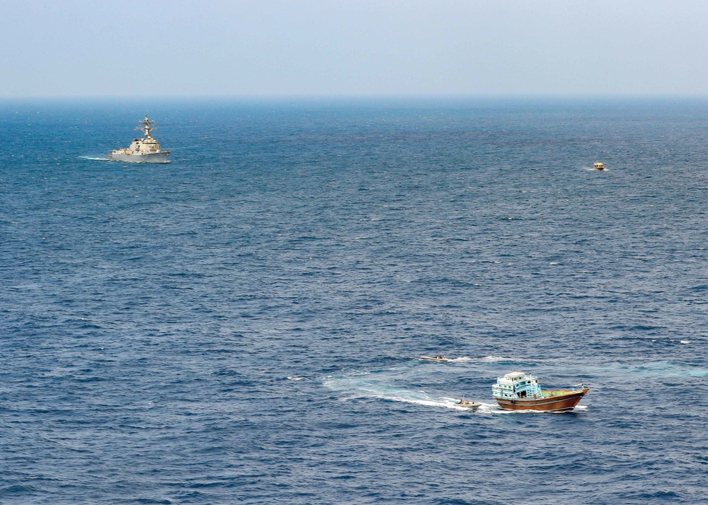 Joint Service Naval Operation Prevents Weapons Smuggling In The Indian Ocean