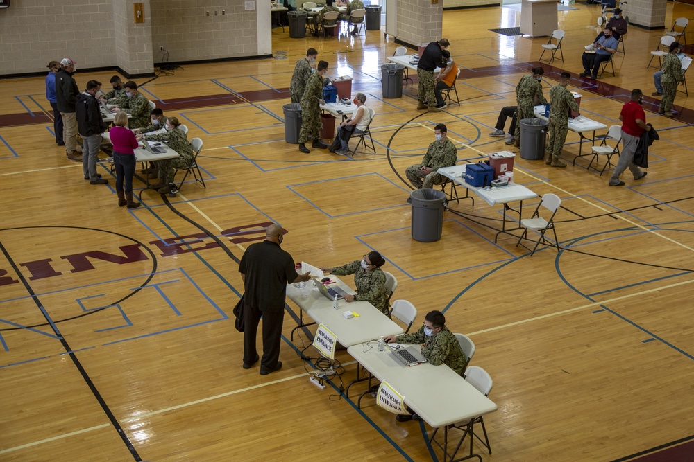 Wallace Creek Fitness Center begins operating as a mass COVID-19 vaccination center