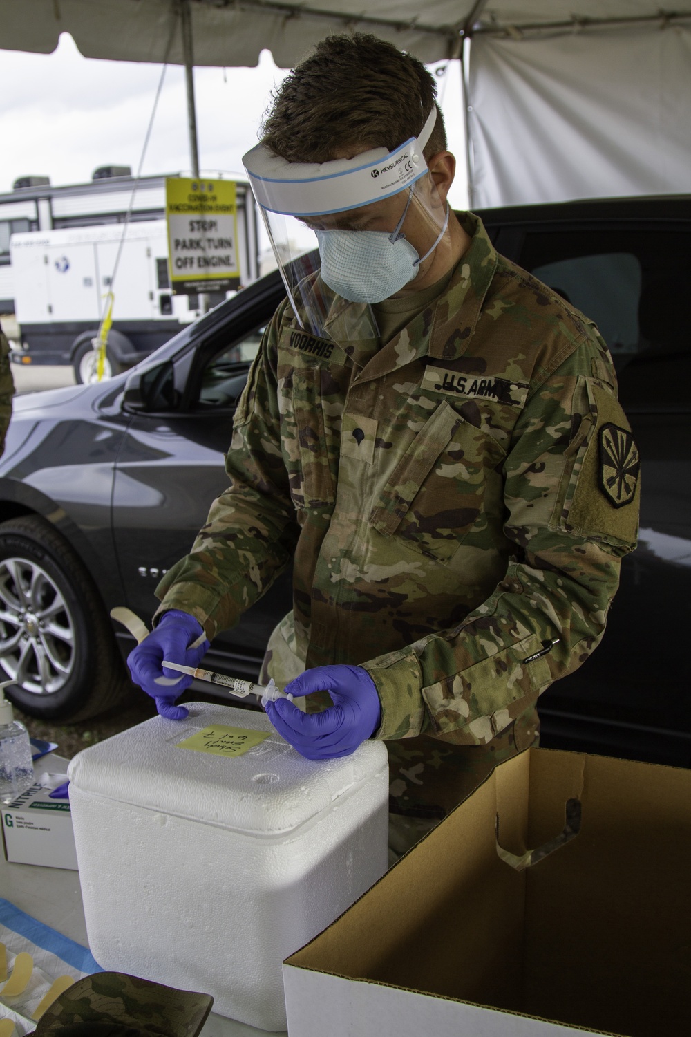 Arizona National Guard Assists Gila River Indian Community Vaccine Distribution Event