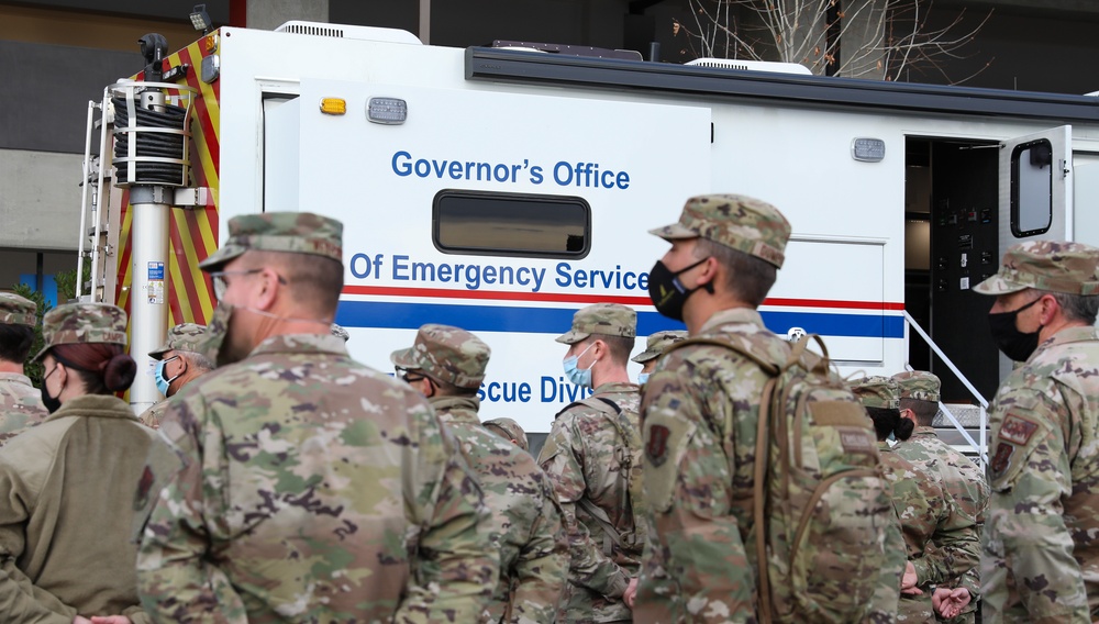 Cal Guard responds to CSULA vaccination site