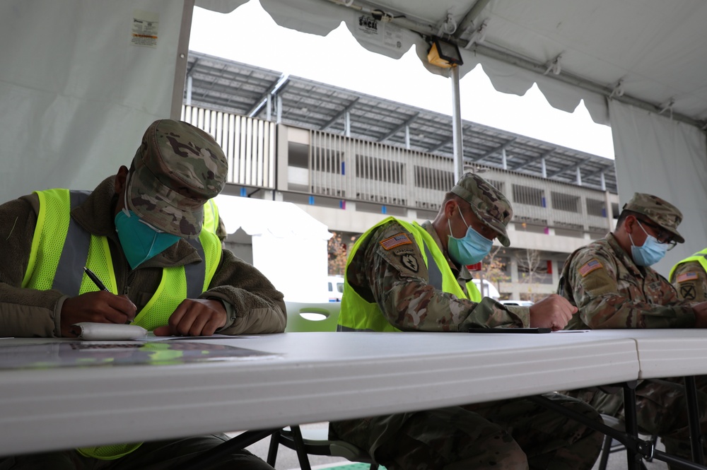 Cal Guard activated to Cal State LA Vaccine Site