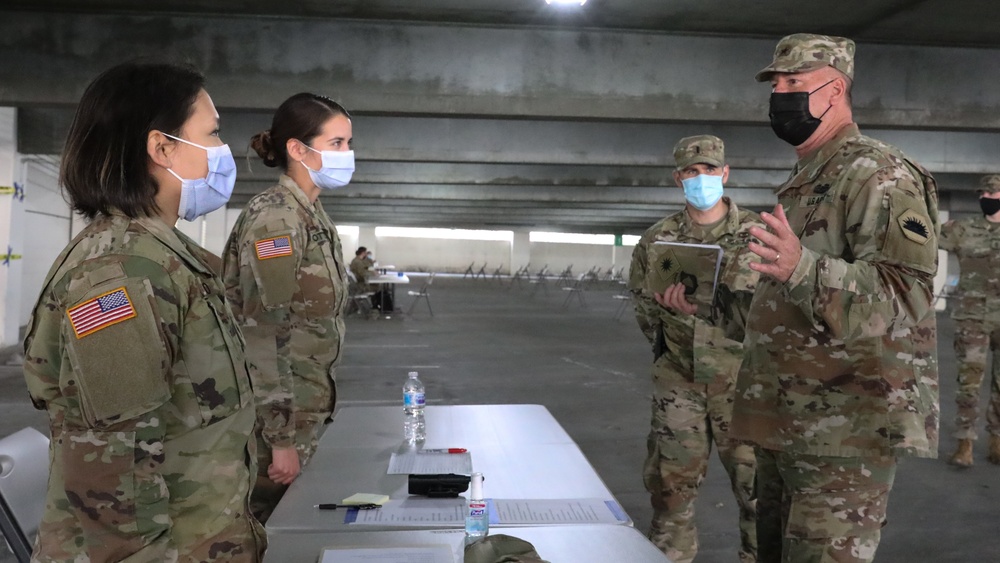 Brig. Gen. Smiley encourages Soldiers on the frontlines at Cal Sate LA