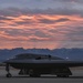 Sunset over a B-2 Spirit Stealth Bomber at Nellis AFB