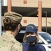 U.S. Coast Guard Rear Adm. Miriam Lafferty, USNORTHCOM Deputy Director of Operations, visits the vaccination site at California State University, Los Angeles