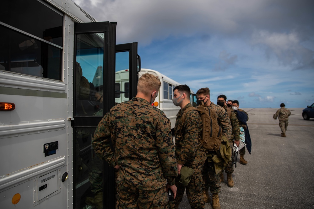 CLR-3 Marines arrive in Guam for Hagåtña Fury 21