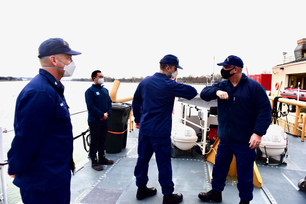U.S. Coast Guard Atlantic Area visits USCGC Hawk (WPB 87355) in Washington D.C.