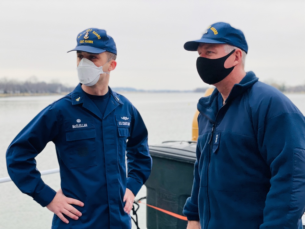 U.S. Coast Guard Atlantic Area visits USCGC Hawk (WPB 87355) in Washington D.C.