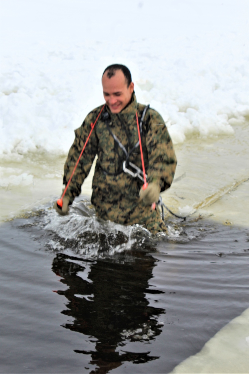 Fort McCoy CWOC class 21-03 students jump in for cold-water immersion training