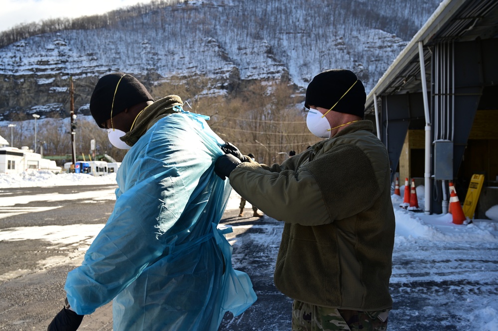 Guard Helps at Allegany County Testing Site