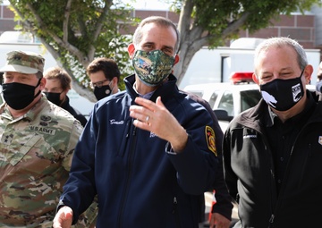 Cal Guard supports COVID-19 vaccination efforts at Cal State LA