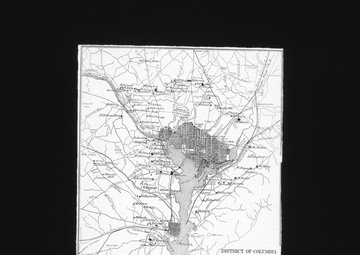 Lantern Slide 9: A map of the Civil War fortifications surrounding Washington.
