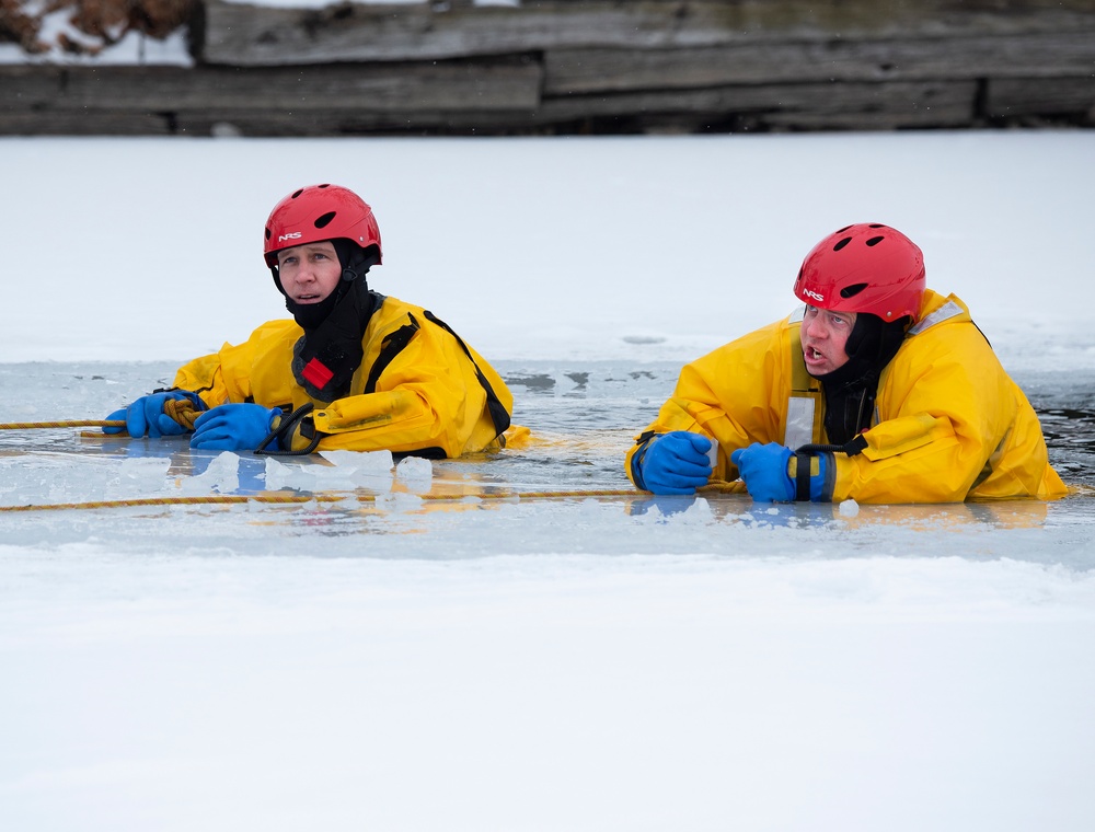 Wright-Patt fire department breaks the ice on rescue operations