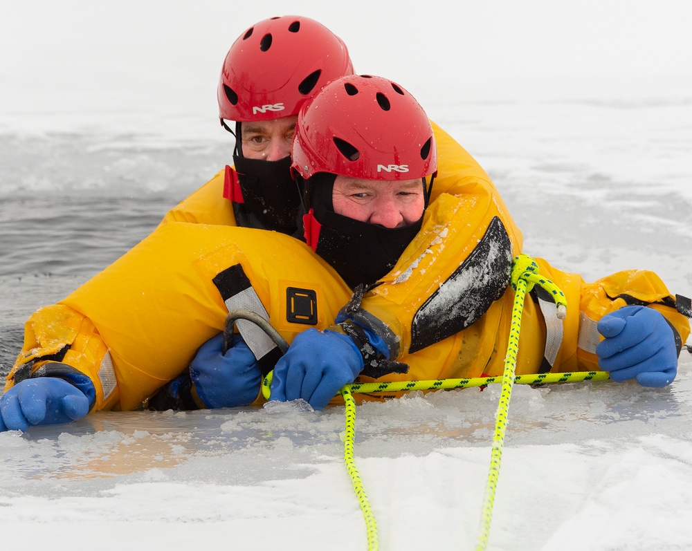 Wright-Patt fire department breaks the ice on rescue operations