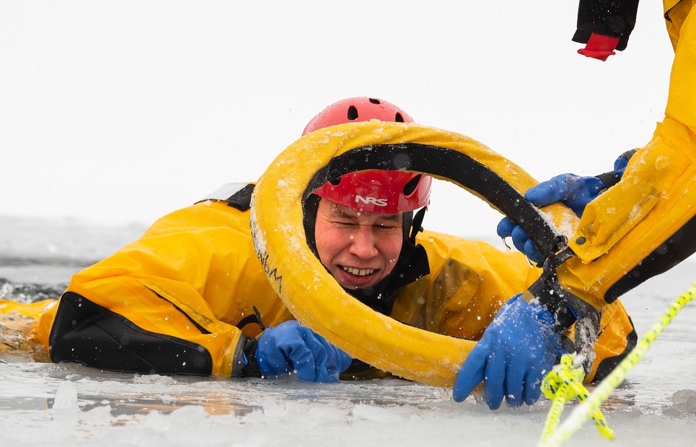 Wright-Patt fire department breaks the ice on rescue operations