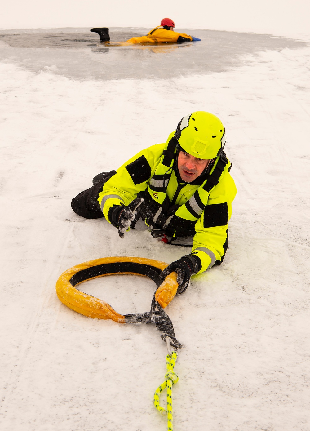 Wright-Patt fire department breaks the ice on rescue operations