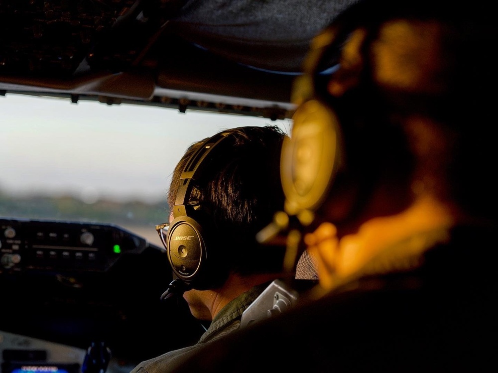 Pilots waiting for takeoff