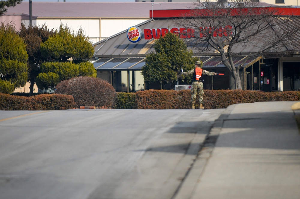 Humphreys Explosive Ordnance Disposal and Military Police train real-life scenario