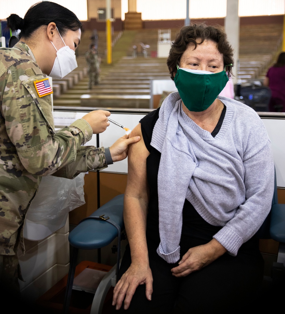 402nd AFSB receives vaccinations while continuing to mitigate COVID-19