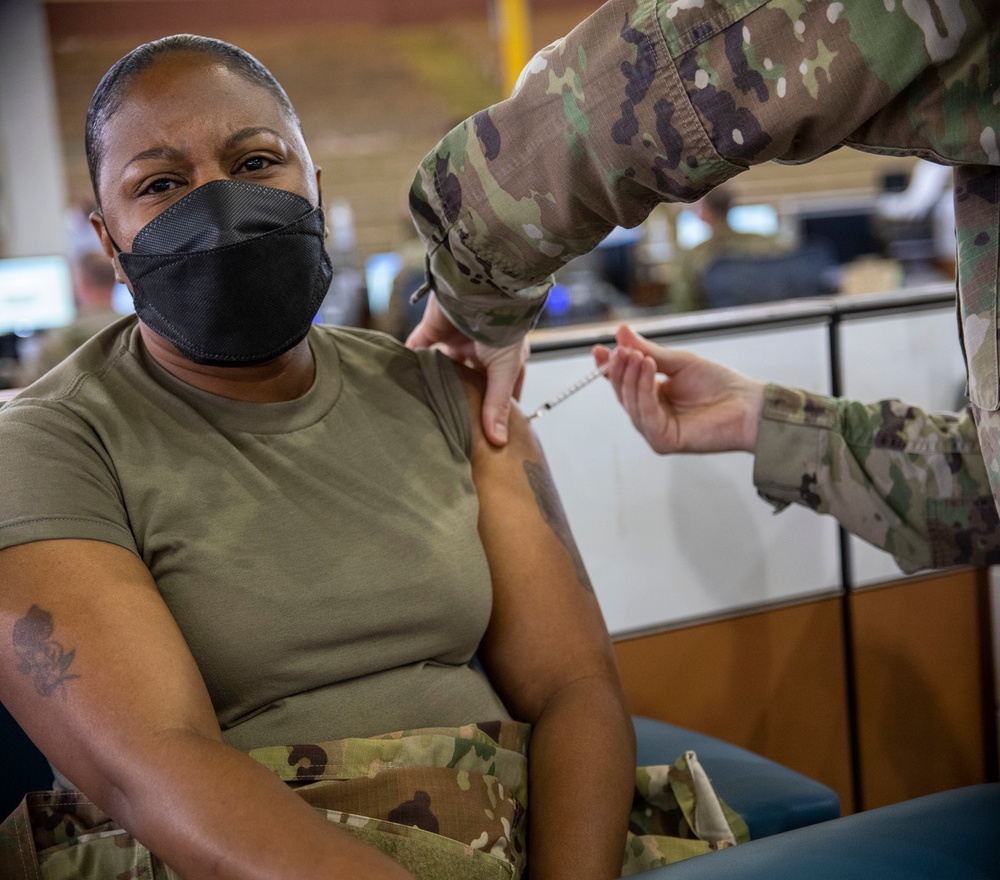 402nd AFSB receives vaccinations while continuing to mitigate COVID-19