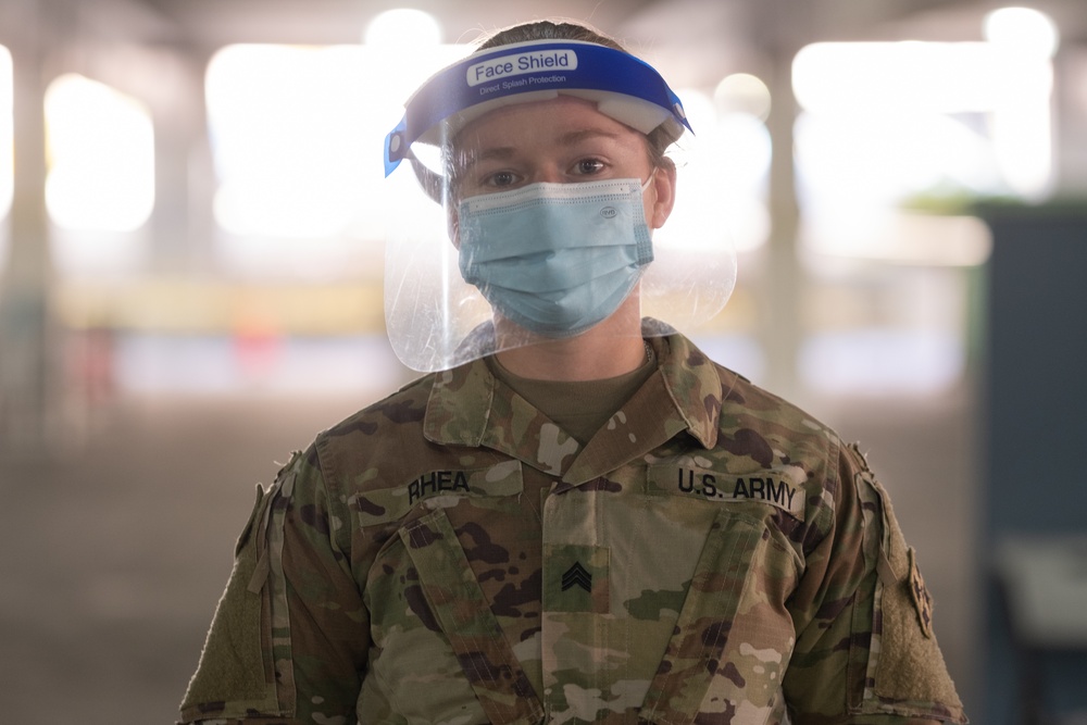 Fort Carson Soldiers begin first day of COVID vaccination support at Cal State LA