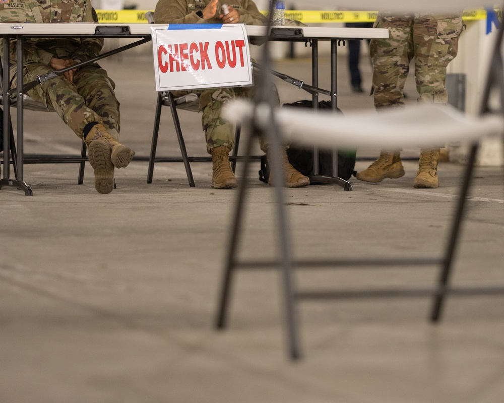 Fort Carson Soldiers begin first day of COVID vaccination support at Cal State LA