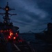 USS BARRY and JMSDF JS TOWADA Night Replenishment at Sea